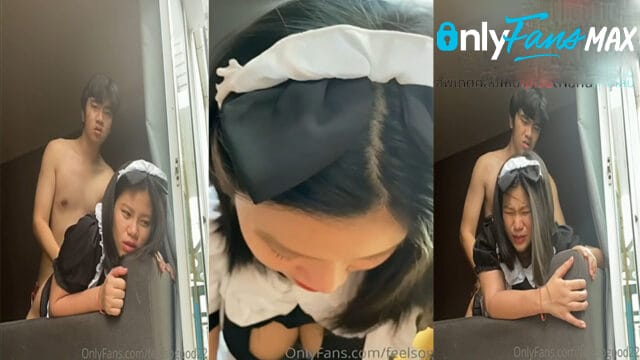 คลิปหลุด Onlyfans feelsogood22 สาวชุดเมดโดนจับชักว่าวให้แฟนจนเสียว ก่อนที่จะโดนจับกระเด้าหีรัวๆคาโซฟาร้องครางออกมาอย่างเสียว